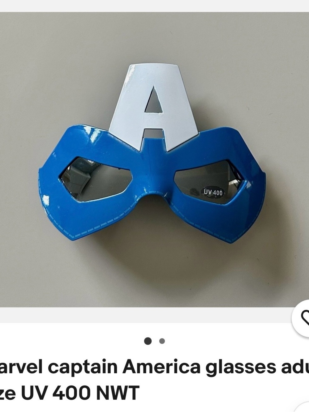 Captain A Kids Blue Costume Sunglasses - UV400